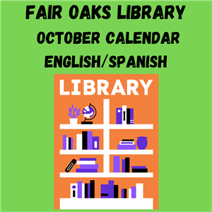 Fair Oaks Library October Calendar